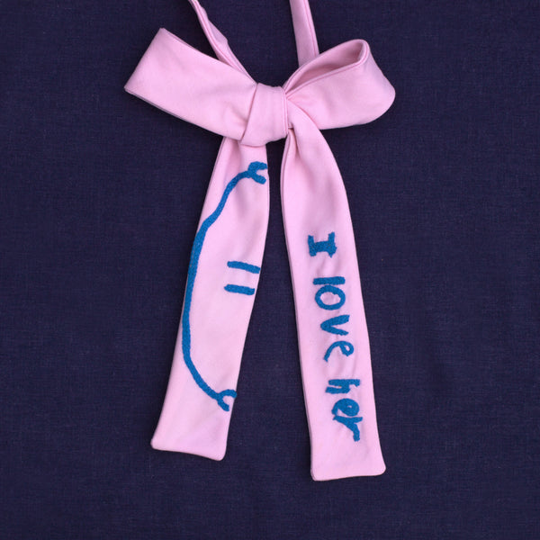 Mother's Day bow tie- custom embroidery in your child's handwriting!