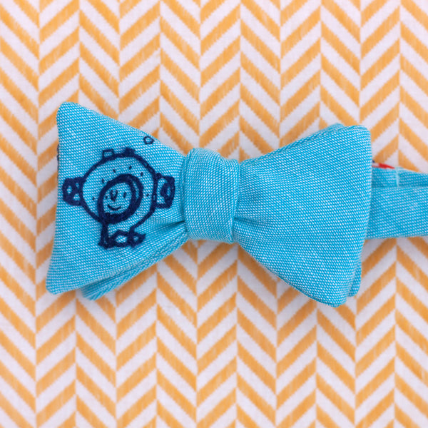Father's Day bow tie- custom embroidery in your child's handwriting