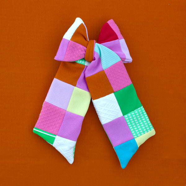 double knit patchwork- July's bow tie of the month!